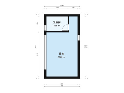 海印又一城小区1室1厅户型图1