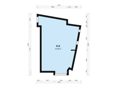 柠檬社区小区1室1厅户型图1