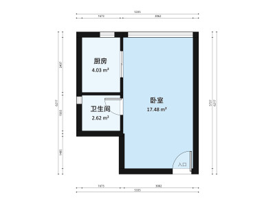 卡罗社区小区1室0厅户型图5