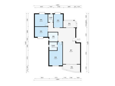 城市花园怡景阁小区4室2厅户型图2