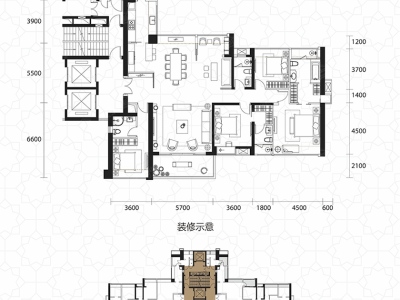 华联城市全景小区0室0厅户型图1