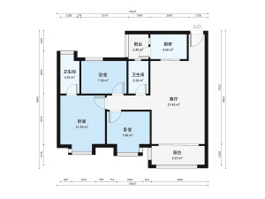 帝景豪庭东区3室2厅户型图9