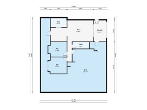 帝景豪庭西区3室2厅户型图1