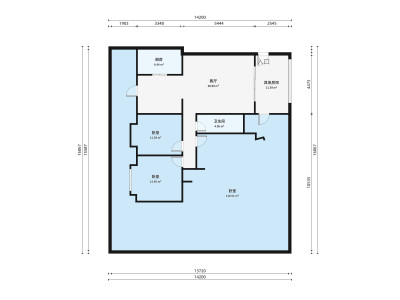 帝景豪庭西区小区3室2厅户型图1