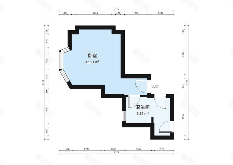 永怡花园北区小区2室1厅户型图4