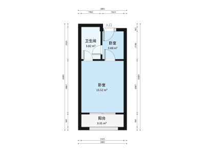 风度广场(乐从)小区1室0厅户型图3