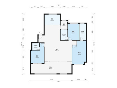 保利天悦A区小区3室2厅户型图2
