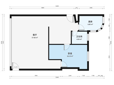 康乐大街小区3室2厅户型图1