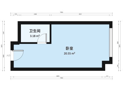 海印又一城小区1室0厅户型图3