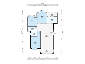 帝景豪庭东区3室2厅户型图6