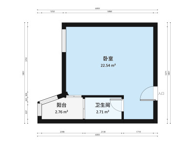 水仙花园小区1室0厅户型图4