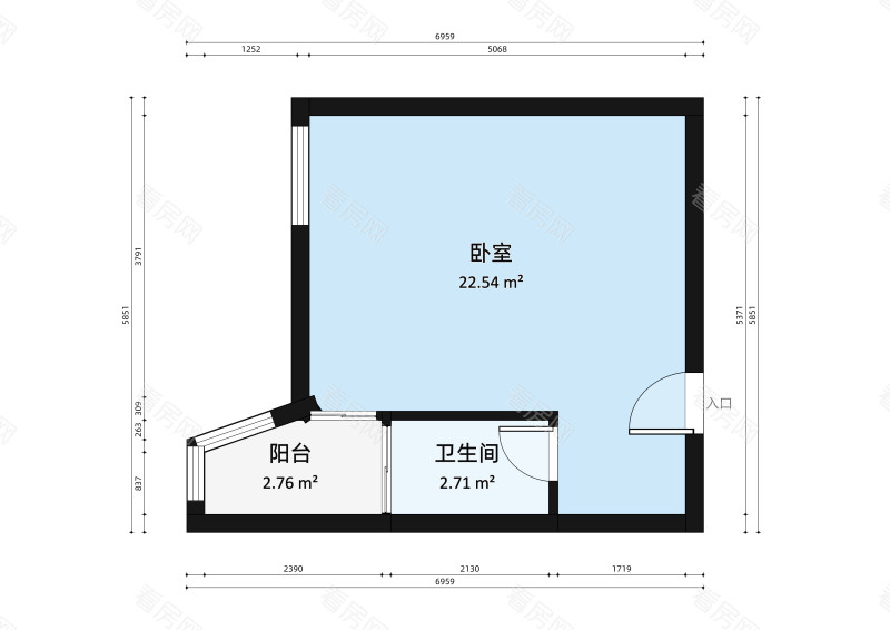 水仙花园小区1室0厅户型图