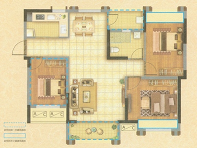 恒大城(南海)小区0室0厅户型图1