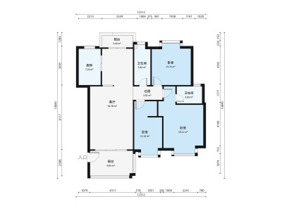 帝景豪庭东区小区4室2厅户型图2