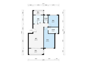 东康庭2室2厅户型图2