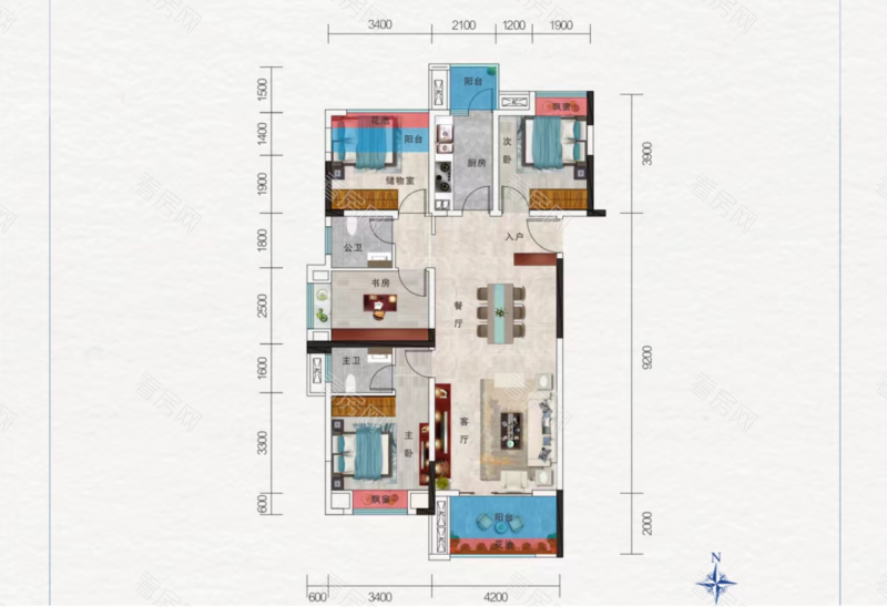 衡阳西合大成府新房楼盘户型图片8