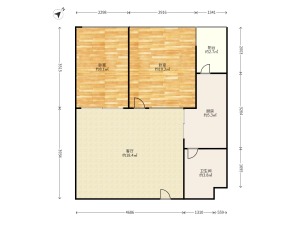白金假日公寓 2室1厅 43.4㎡ 整租深圳宝安区西乡租房图片