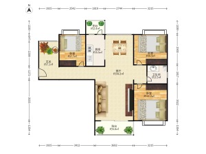 海雅君悦北区 3室2厅 105㎡ 精装_中山南头镇南头镇二手房图片