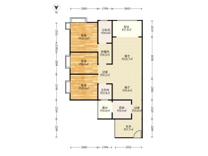 华盛世纪新城二期 3室2厅 120.49㎡ 毛坯郴州北湖区高铁二手房图片