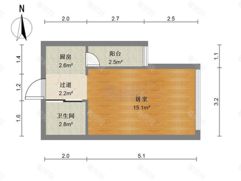 东方都会大厦 罗湖1房1厅，总价150万_东方都会大厦二手房户型图片6