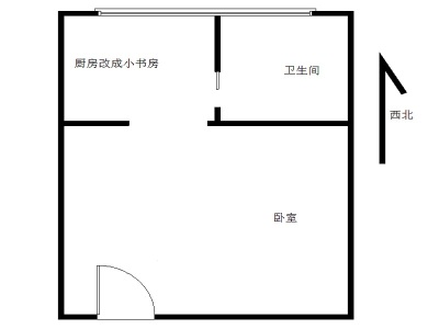 西海明珠花园小区2室0厅1卫户型图6