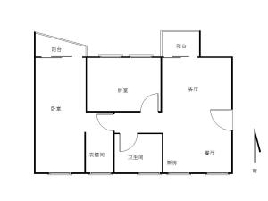 金港豪庭 2室2厅 97.6㎡_金港豪庭租房户型图片2