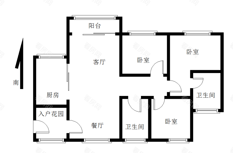 保利时代小区3室2厅2卫户型图30