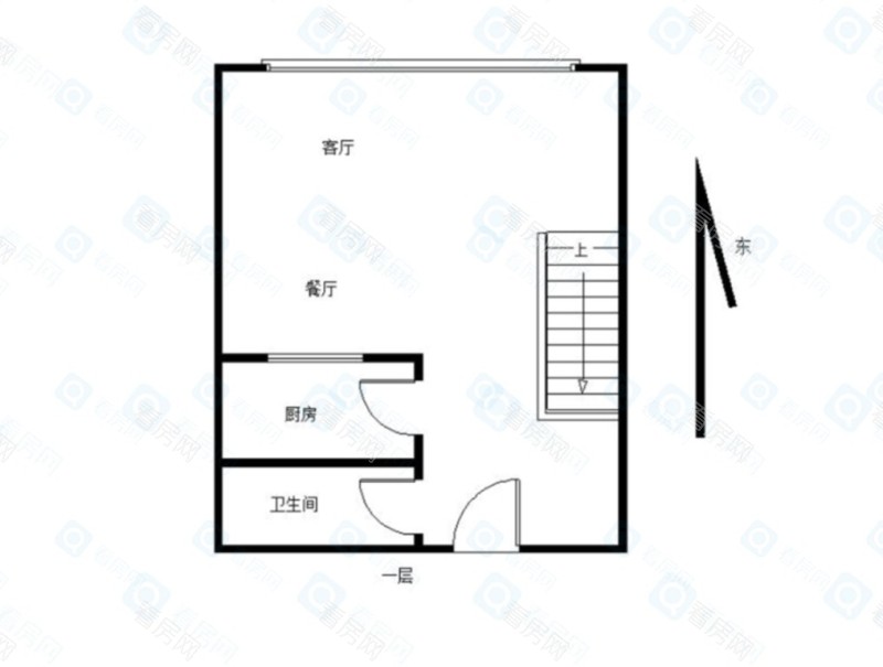 华发世纪城三期小区1室1厅2卫户型图3