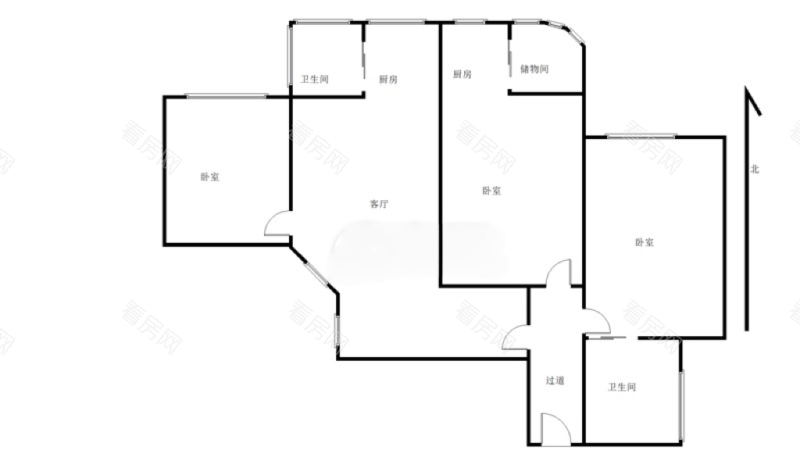 宝平街住宅小区 罗湖3房1厅，总价238万_宝平街住宅小区二手房户型图片10