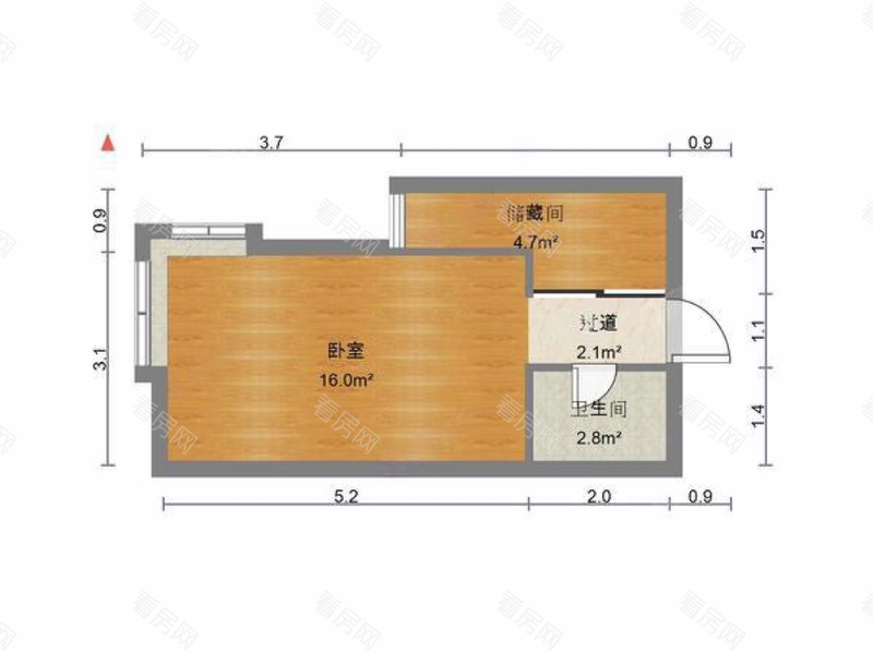 东方都会大厦 罗湖30平1房，总价仅120万_东方都会大厦二手房户型图片4